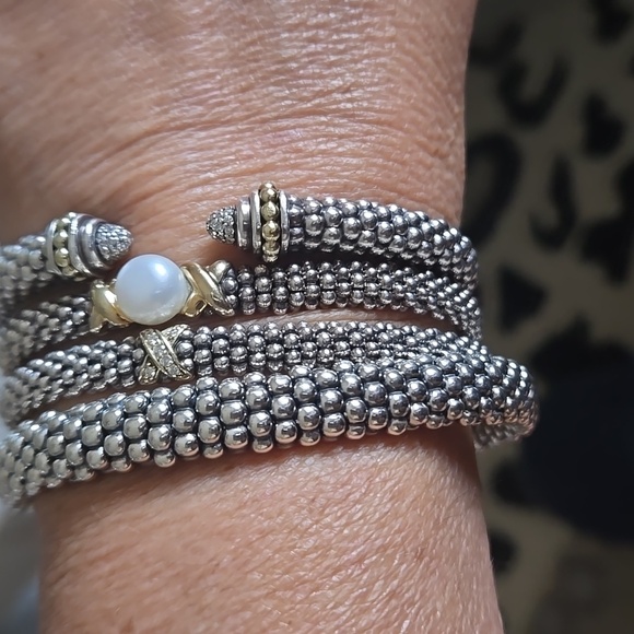 LAGOS Unisex Silver Caviar Thick  Beaded Bracelet 9mm, As New. Buy Now Price - Picture 3 of 7